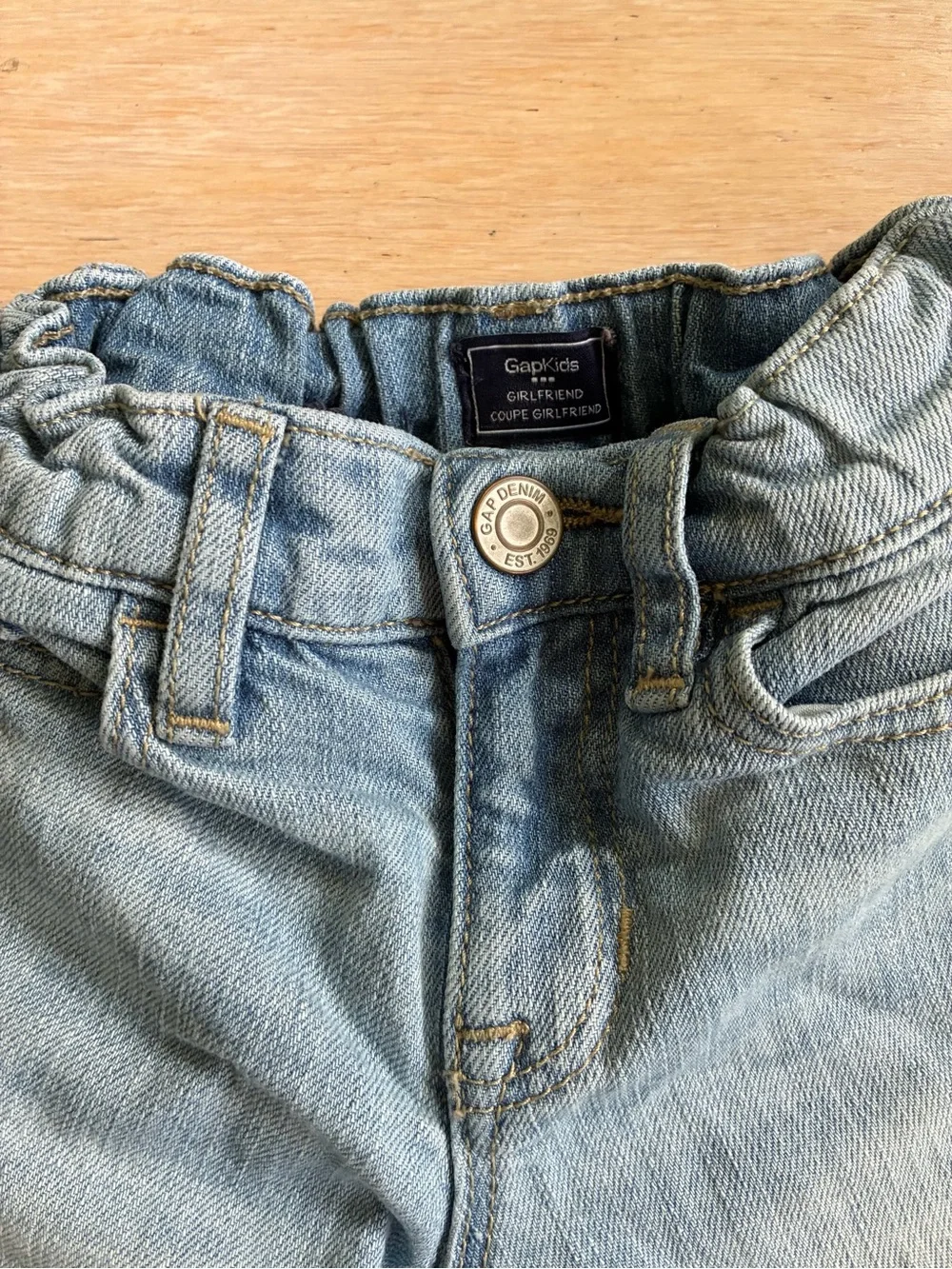 GAP Kids Denim Jeans with Ripped Knee Floral Patches EUC Size 5T